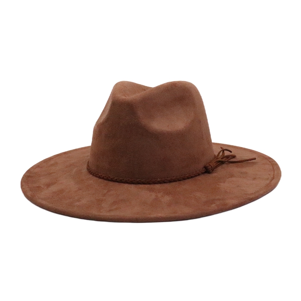 Wide Brim Vegan Suede Blank Hat  MOQ 30pcs