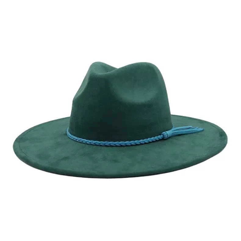 Wide Brim Vegan Suede Blank Hat  MOQ 30pcs