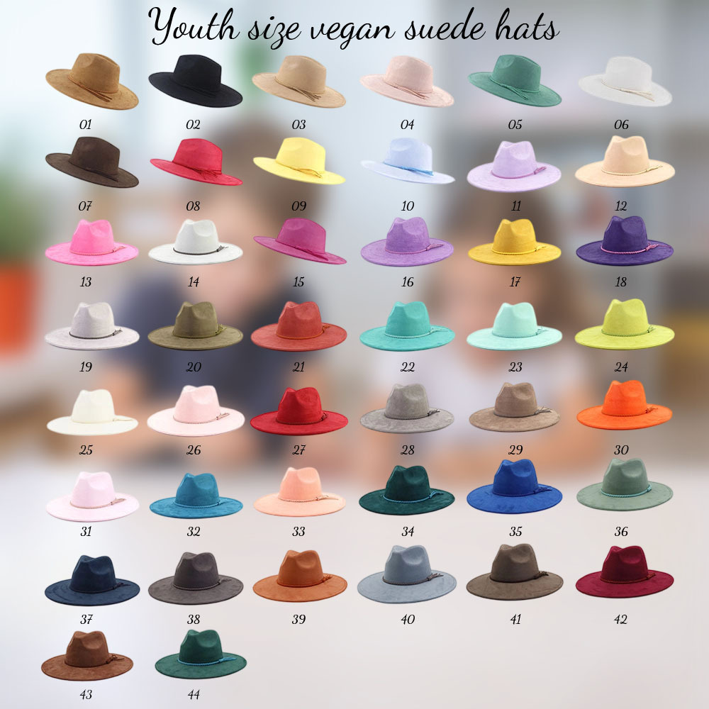 Wide Brim Vegan Suede Blank Hat-USA