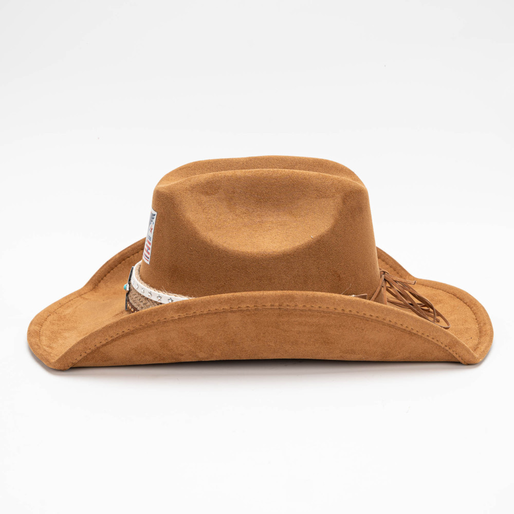USA 250th Anniversary cowboy vegan suede Hat with Five-Star Hatband