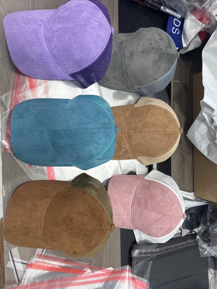 Vegan Suede ponytail hat