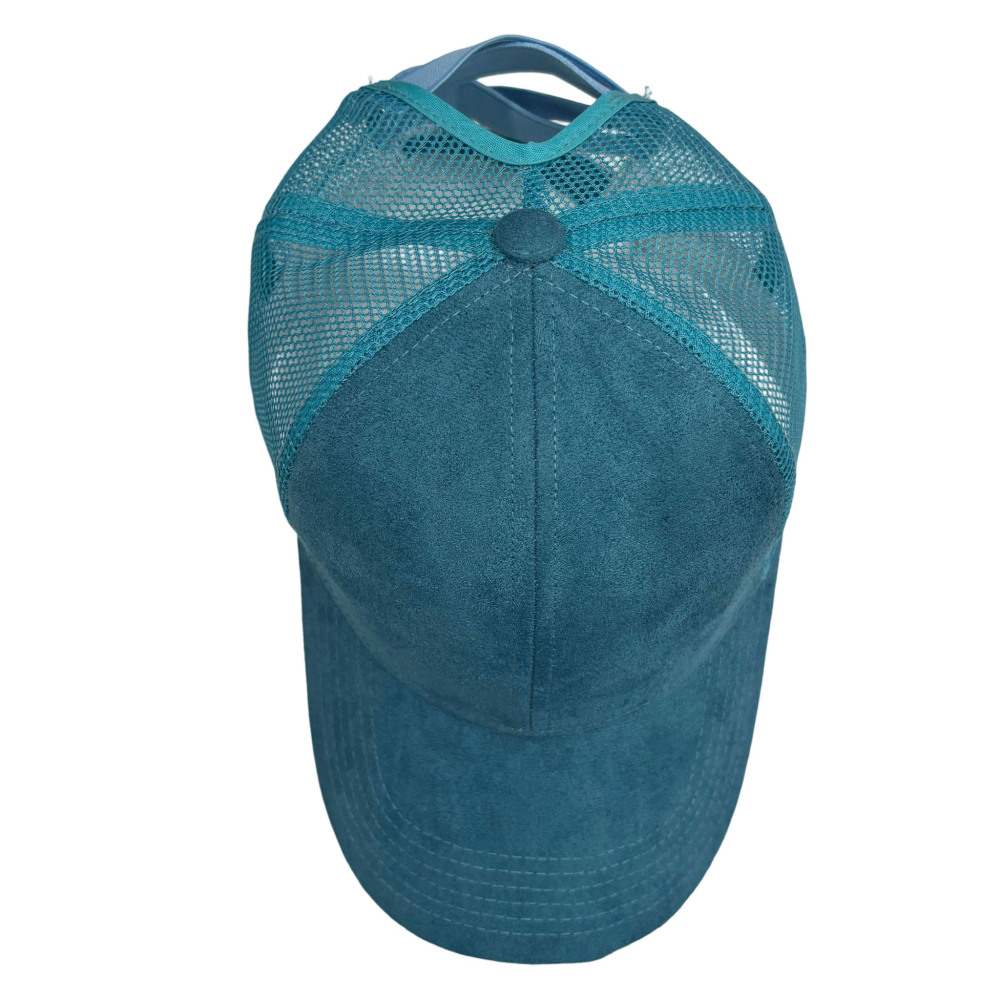 Vegan Suede ponytail hat