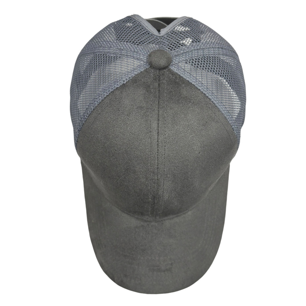 Vegan Suede ponytail hat