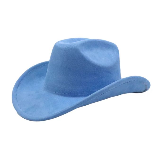 Cowboys Styles Hats Wide Brim Suede Hats Western Cowboy Cowgirl Panama Rancher Hat