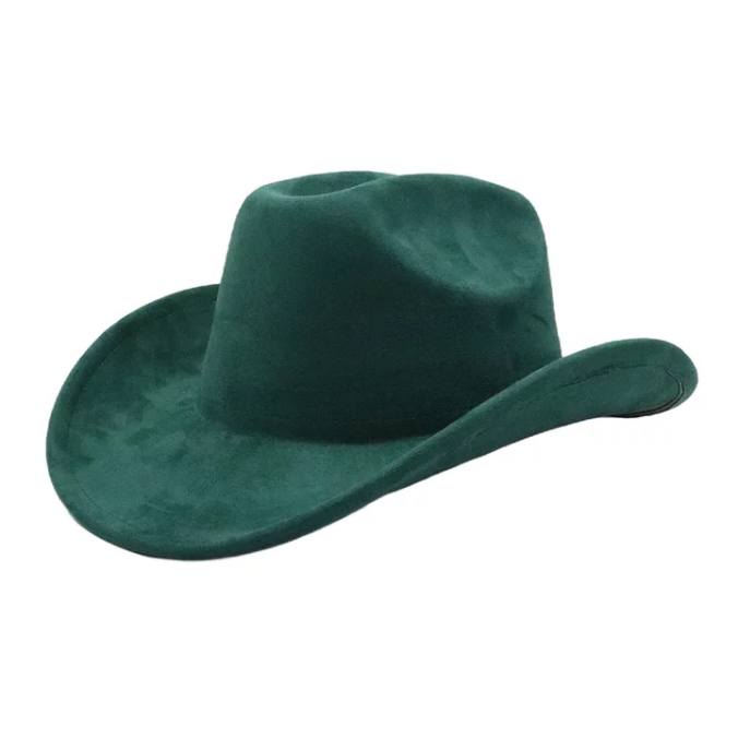 Cowboys Styles Hats Wide Brim Suede Hats Western Cowboy Cowgirl Panama Rancher Hat