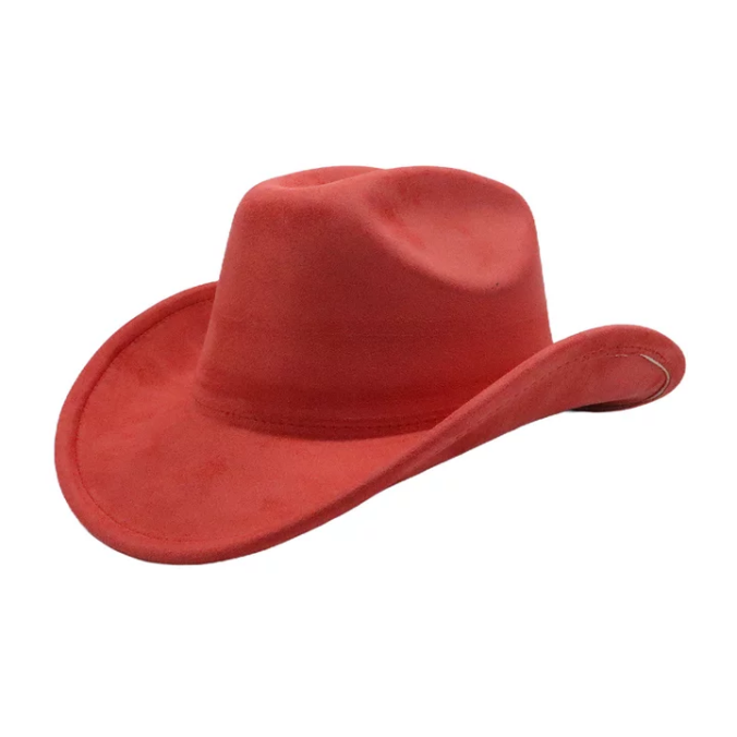 Cowboys Styles Hats Wide Brim Suede Hats Western Cowboy Cowgirl Panama Rancher Hat