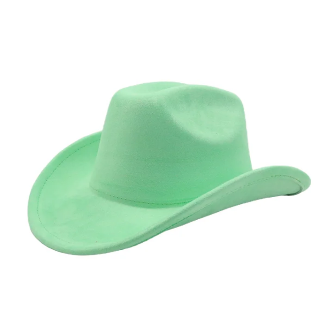 Cowboys Styles Hats Wide Brim Suede Hats Western Cowboy Cowgirl Panama Rancher Hat