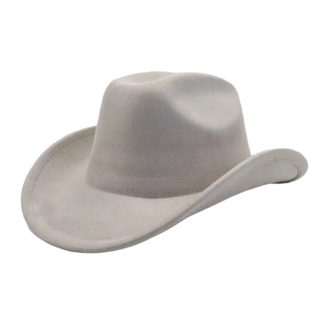 Cowboys Styles Hats Wide Brim Suede Hats Western Cowboy Cowgirl Panama Rancher Hat