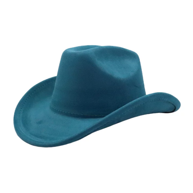 Cowboys Styles Hats Wide Brim Suede Hats Western Cowboy Cowgirl Panama Rancher Hat
