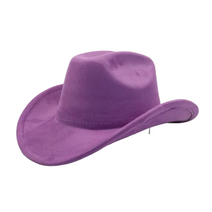 Cowboys Styles Hats Wide Brim Suede Hats Western Cowboy Cowgirl Panama Rancher Hat