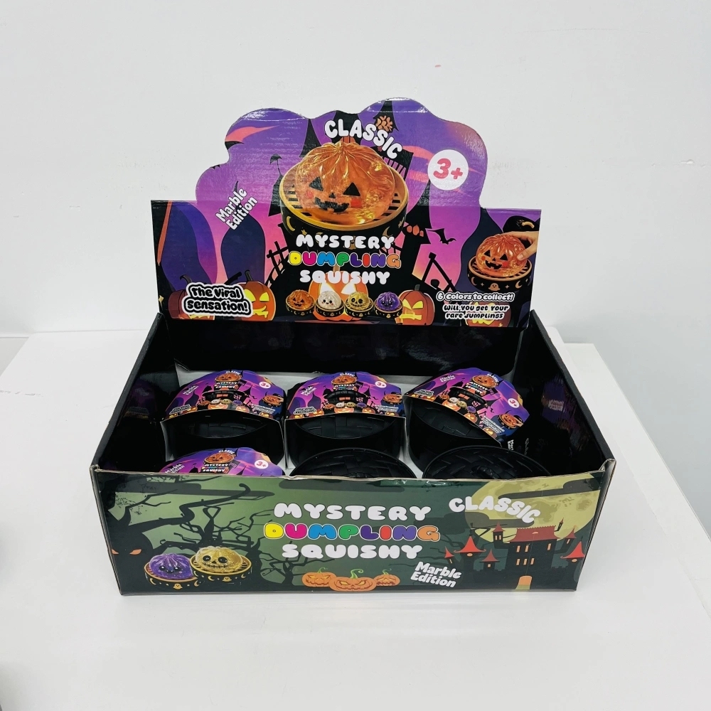 72 Pack China Warehouse Halloween Maltose Slow Rising Glow In The Dark Sugar Dumpling Squishy Stress Relief Fidget Toys for Kids