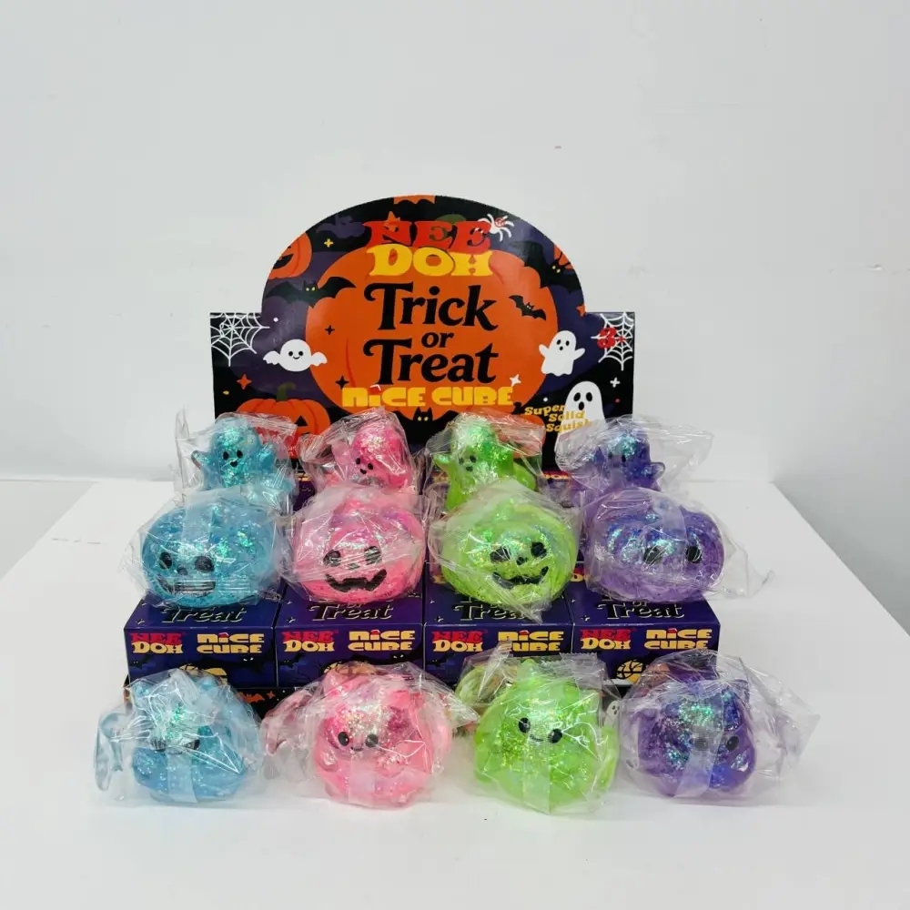 72 Pack China Warehouse Halloween Needoh Pumpkin Bat Ghost Slow Rising Squishy Stress Relief Fidget Toys for Kids