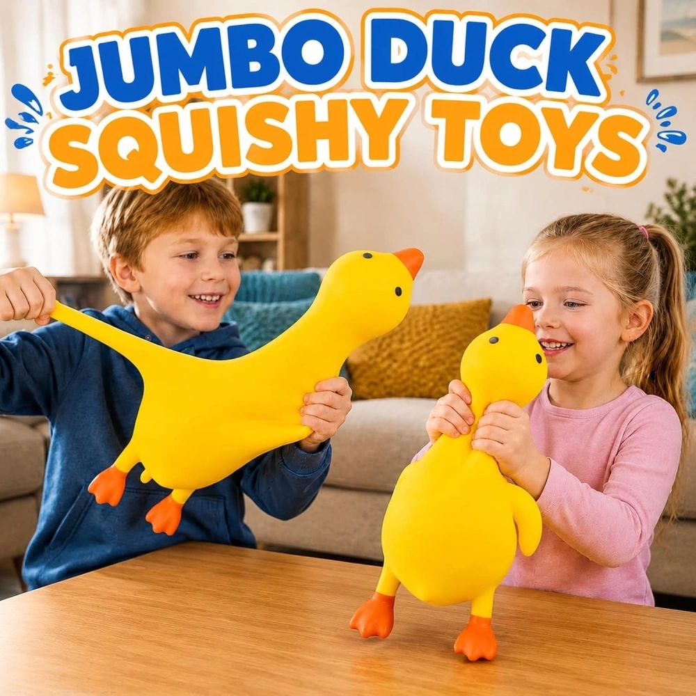 24 Pack China Warehouse Cute Jumbo Size 36*16.5cm Duck Squishy Stress Relief Fidget Toy for Kids