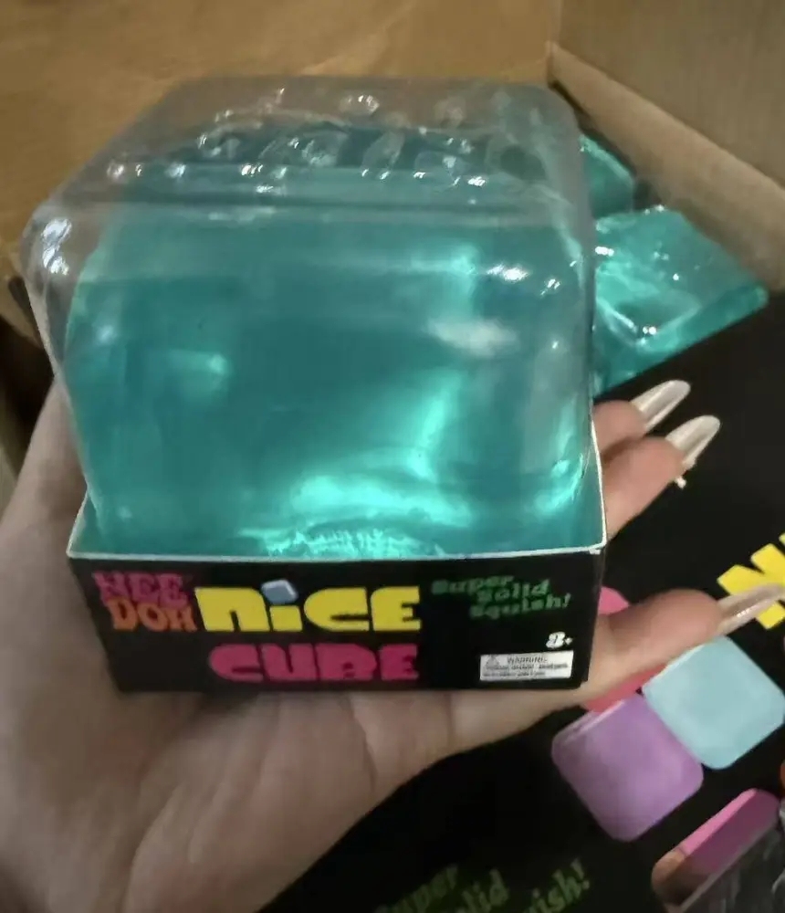 24 Pack China Warehouse Slow Rising Needoh Multi-colors 8.5cm Square Ice Cube Squishy Stress Relief Fidget Toy for Kids