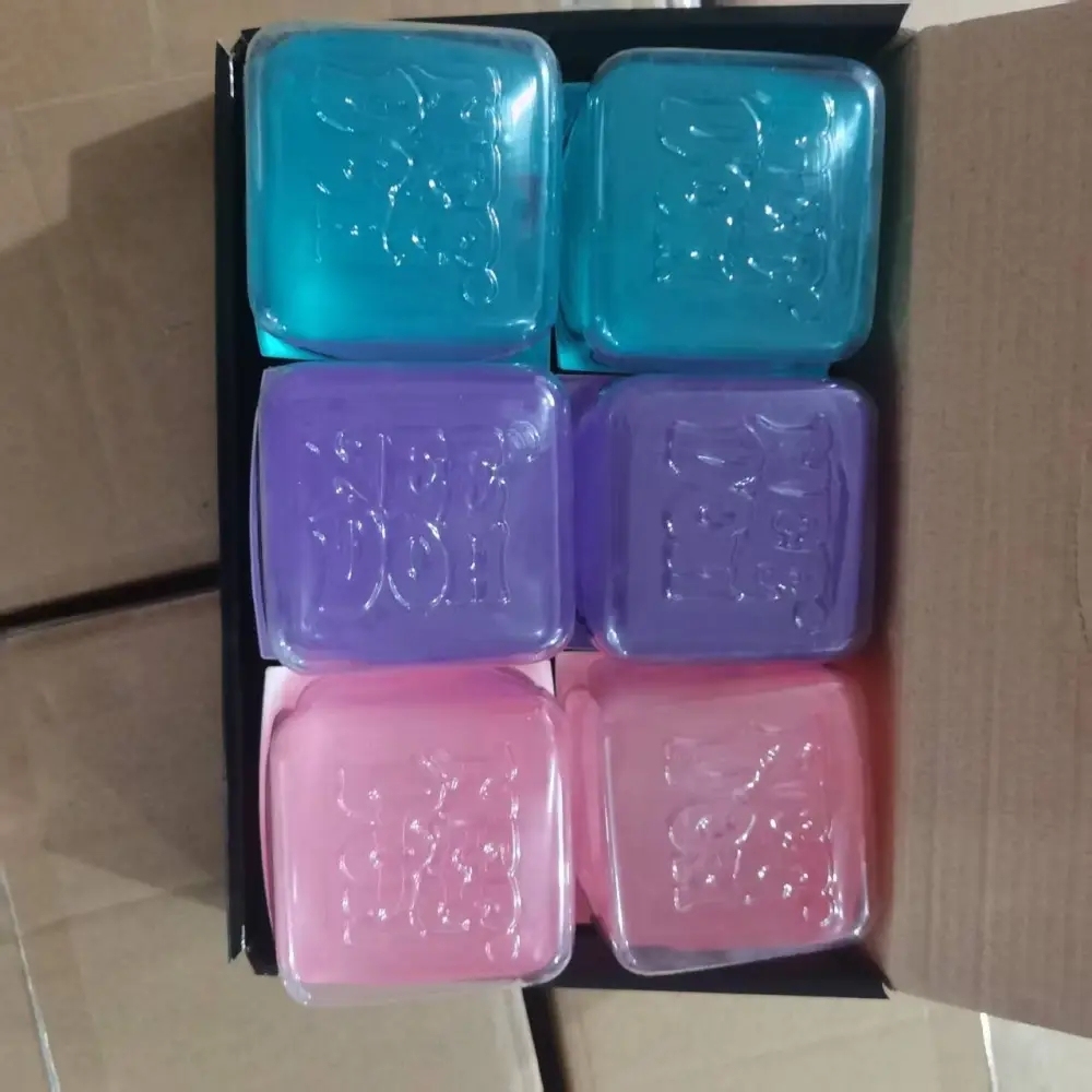 24 Pack China Warehouse Slow Rising Needoh Multi-colors 8.5cm Square Ice Cube Squishy Stress Relief Fidget Toy for Kids