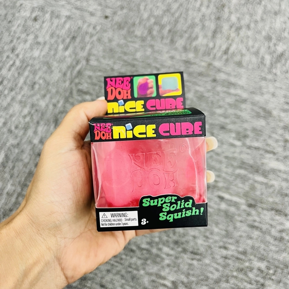 60 Pack China Warehouse Slow Rising Needoh Multi-colors 5.5cm Square Ice Cube Squishy Stress Relief Fidget Toy for Kids