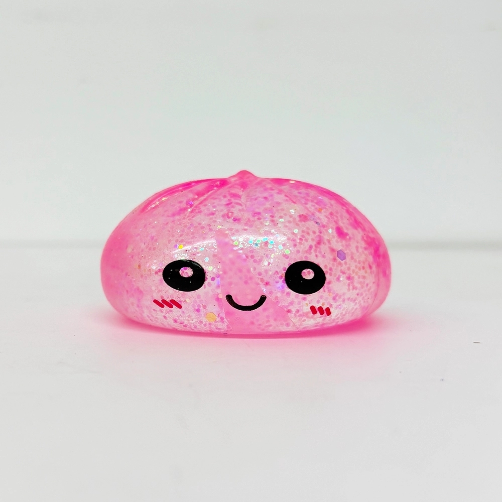 72 Pack China Warehouse 8.5cm Maltose Glitter Slow Rising Multi-color Sugar Dumpling Stress Relief Squishy Toys with Steamer