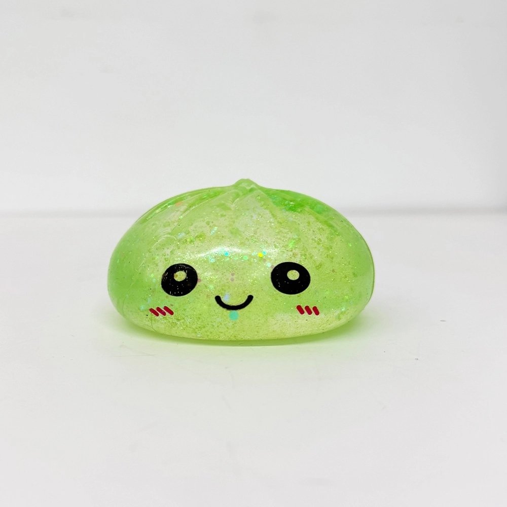 72 Pack China Warehouse 8.5cm Maltose Glitter Slow Rising Multi-color Sugar Dumpling Stress Relief Squishy Toys with Steamer