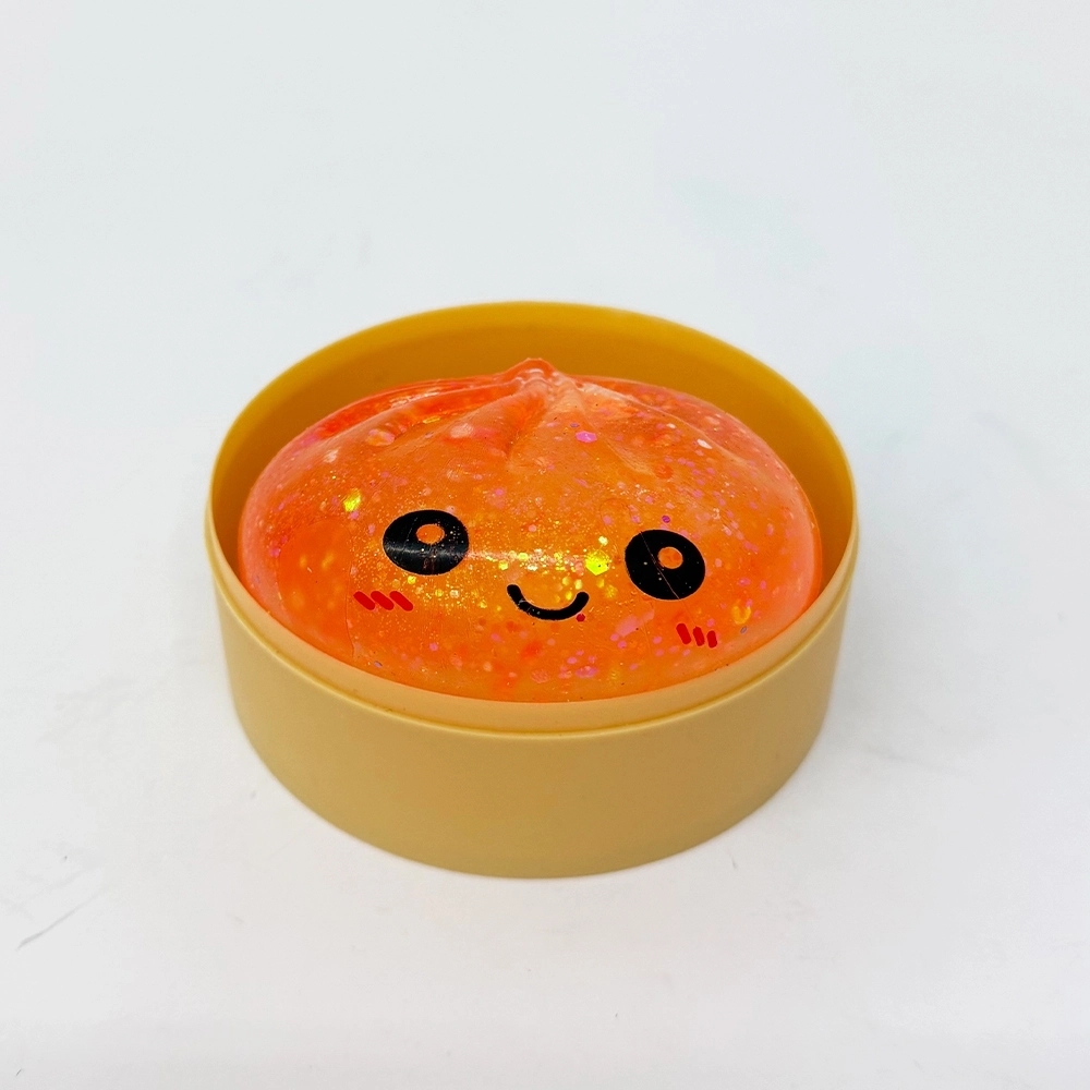72 Pack China Warehouse 8.5cm Maltose Glitter Slow Rising Multi-color Sugar Dumpling Stress Relief Squishy Toys with Steamer