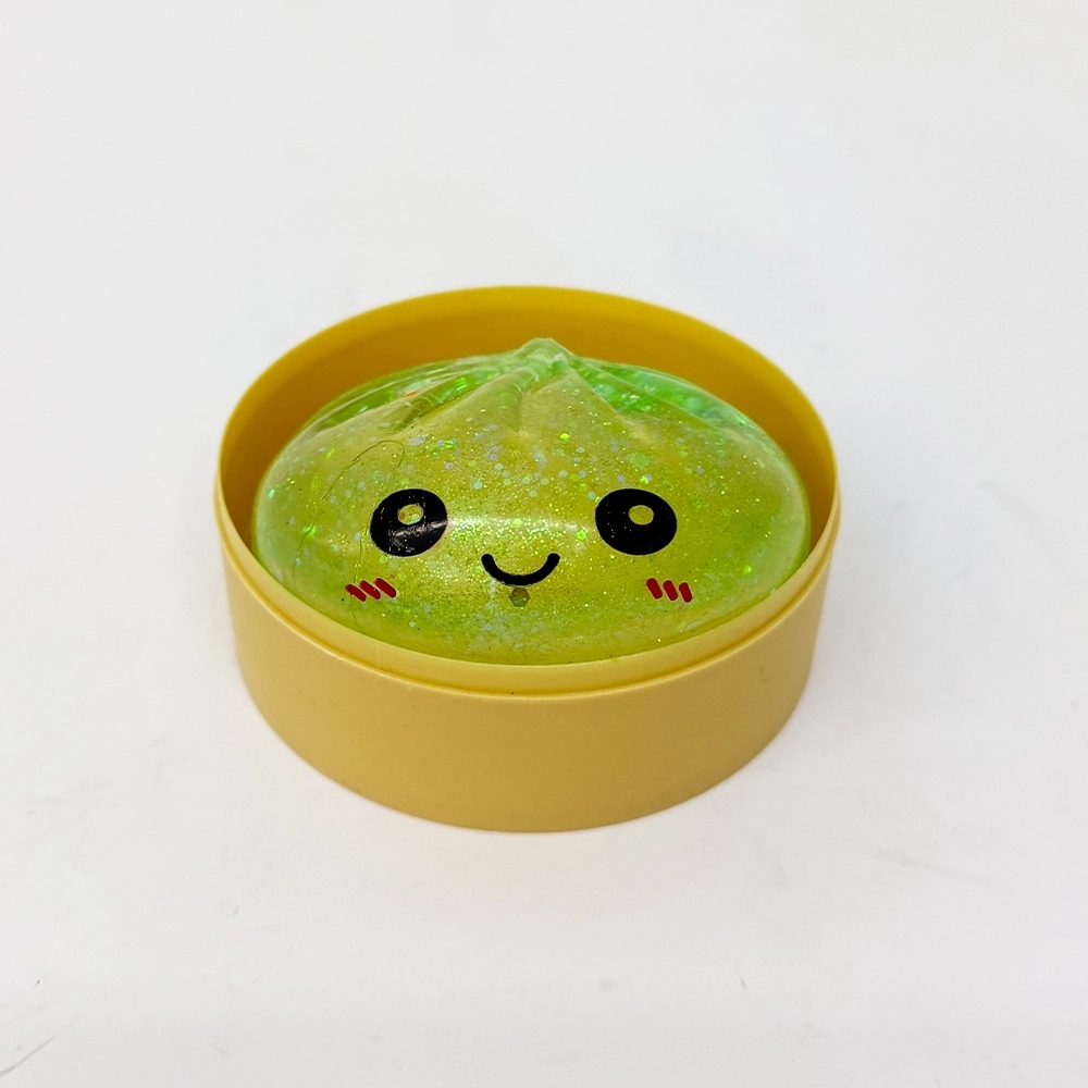 72 Pack China Warehouse 8.5cm Maltose Glitter Slow Rising Multi-color Sugar Dumpling Stress Relief Squishy Toys with Steamer