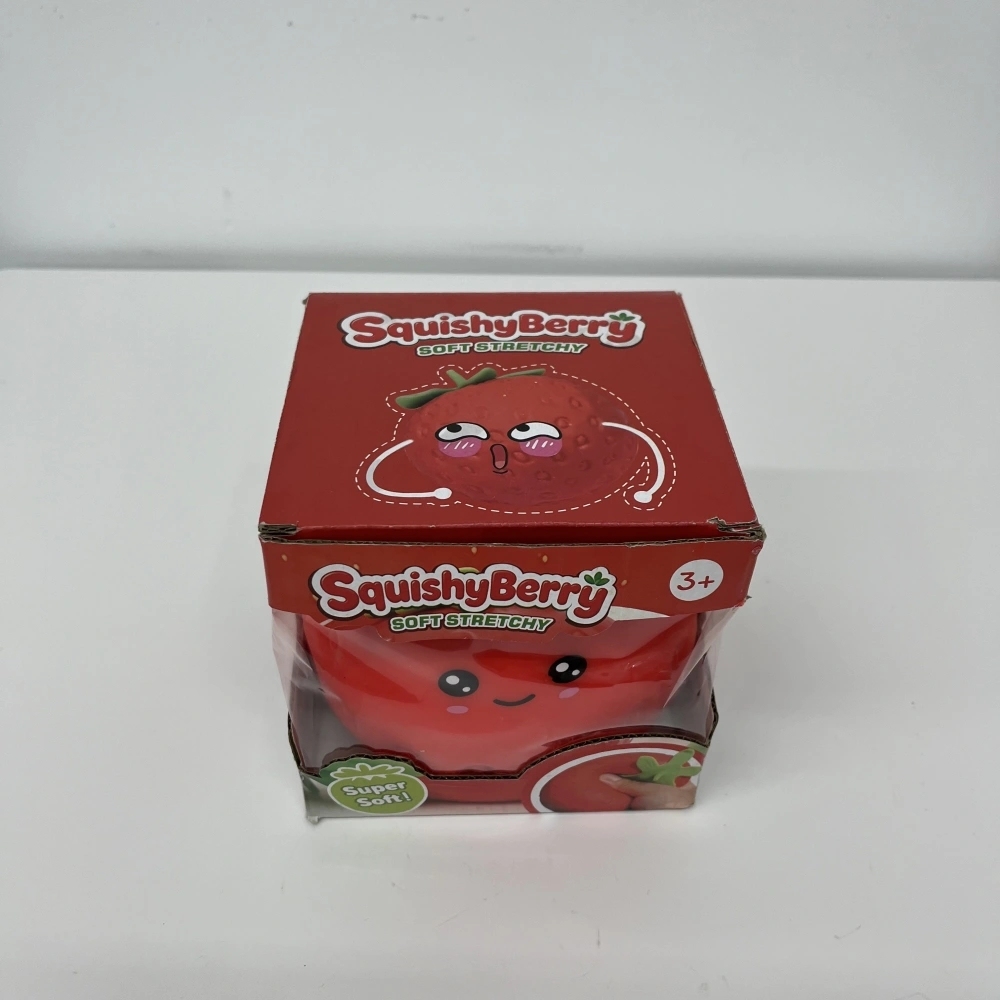 24 Pack China Warehouse 15cm*12cm Jumbo Emoji Strawberry Squishy Stress Relief Fidget Toy for Kids