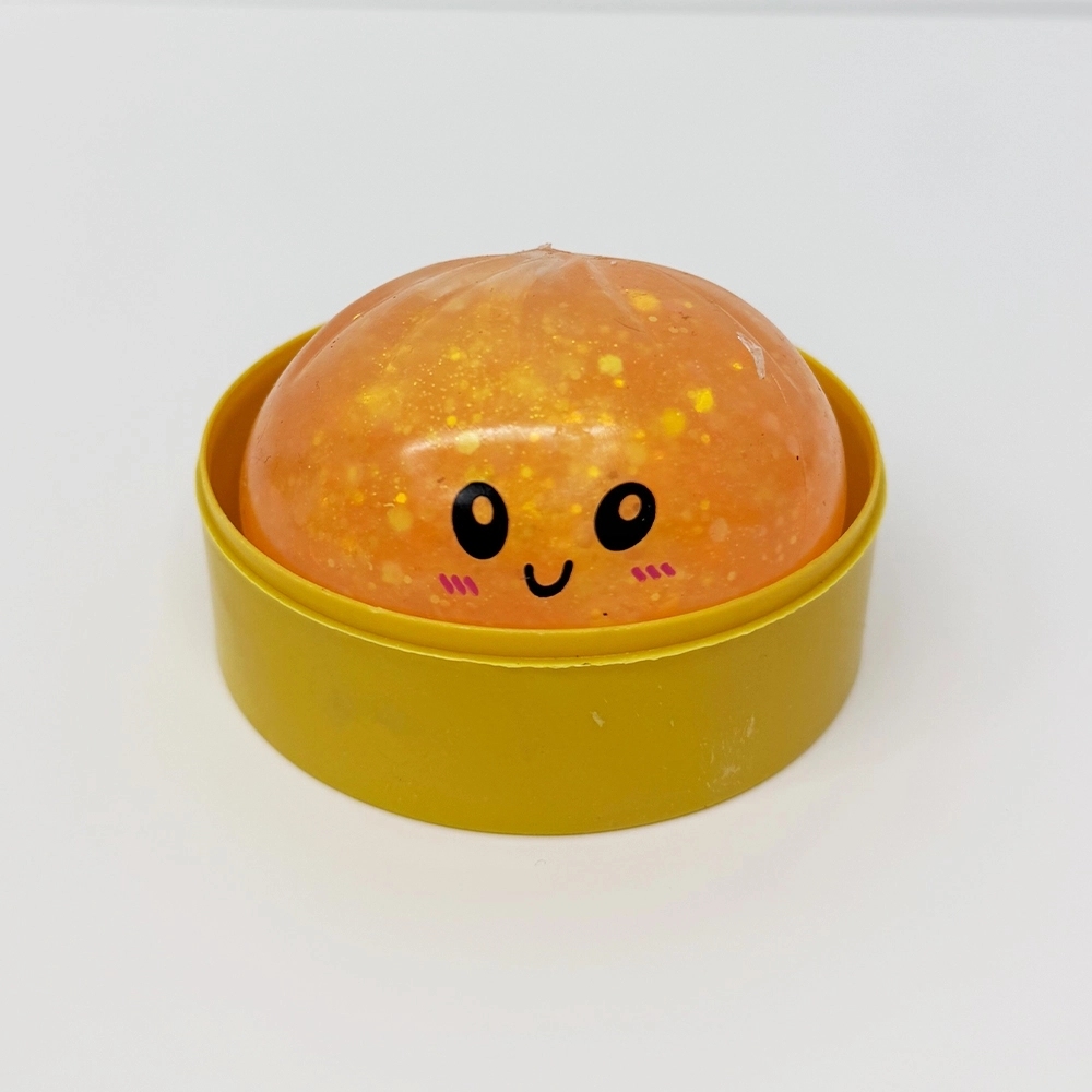 72 Pack China Warehouse 8.5cm Realistic Steamed Bun Multi-color Glitter Dumpling Stress Relief Squishy Toys with Steamer