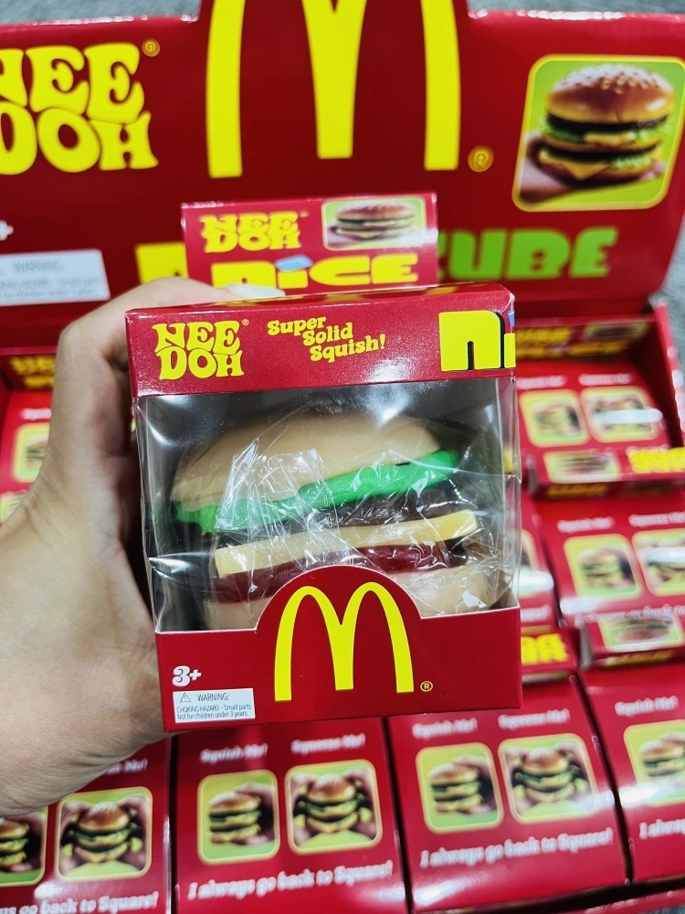 72 Pack China Warehouse Needoh Removable DIY Hamburger Squishy Stress Relief Fidget Toy with Gift Box for Kids