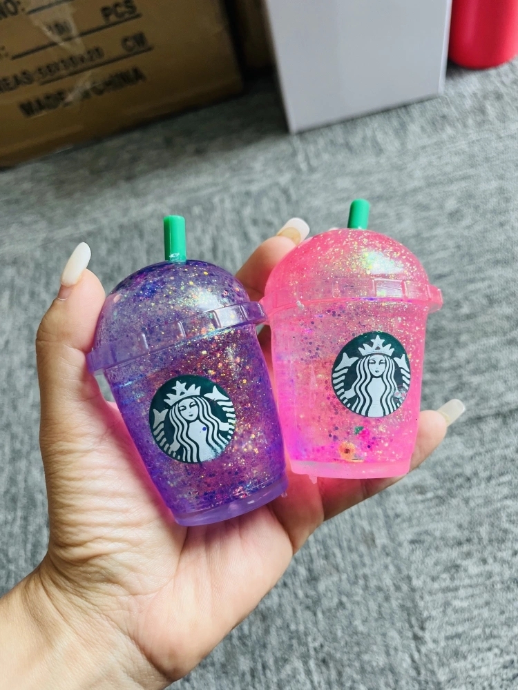 72 Pack China Warehouse Maltose Cute Glitter Needoh Drink Starbucks Squishy Stress Relief Fidget Toy with Gift Box for Kids