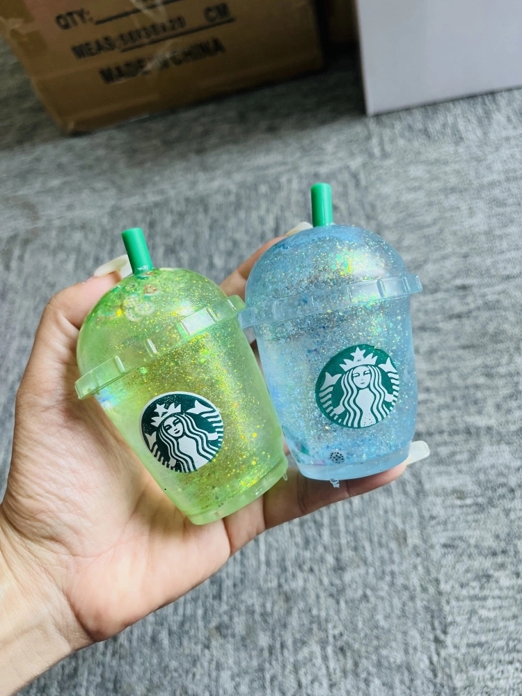 72 Pack China Warehouse Maltose Cute Glitter Needoh Drink Starbucks Squishy Stress Relief Fidget Toy with Gift Box for Kids
