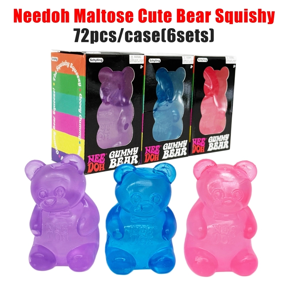 72 Pack China Warehouse Needoh Gummy Bear Squishy Stress Relief Fidget Toys for Kids