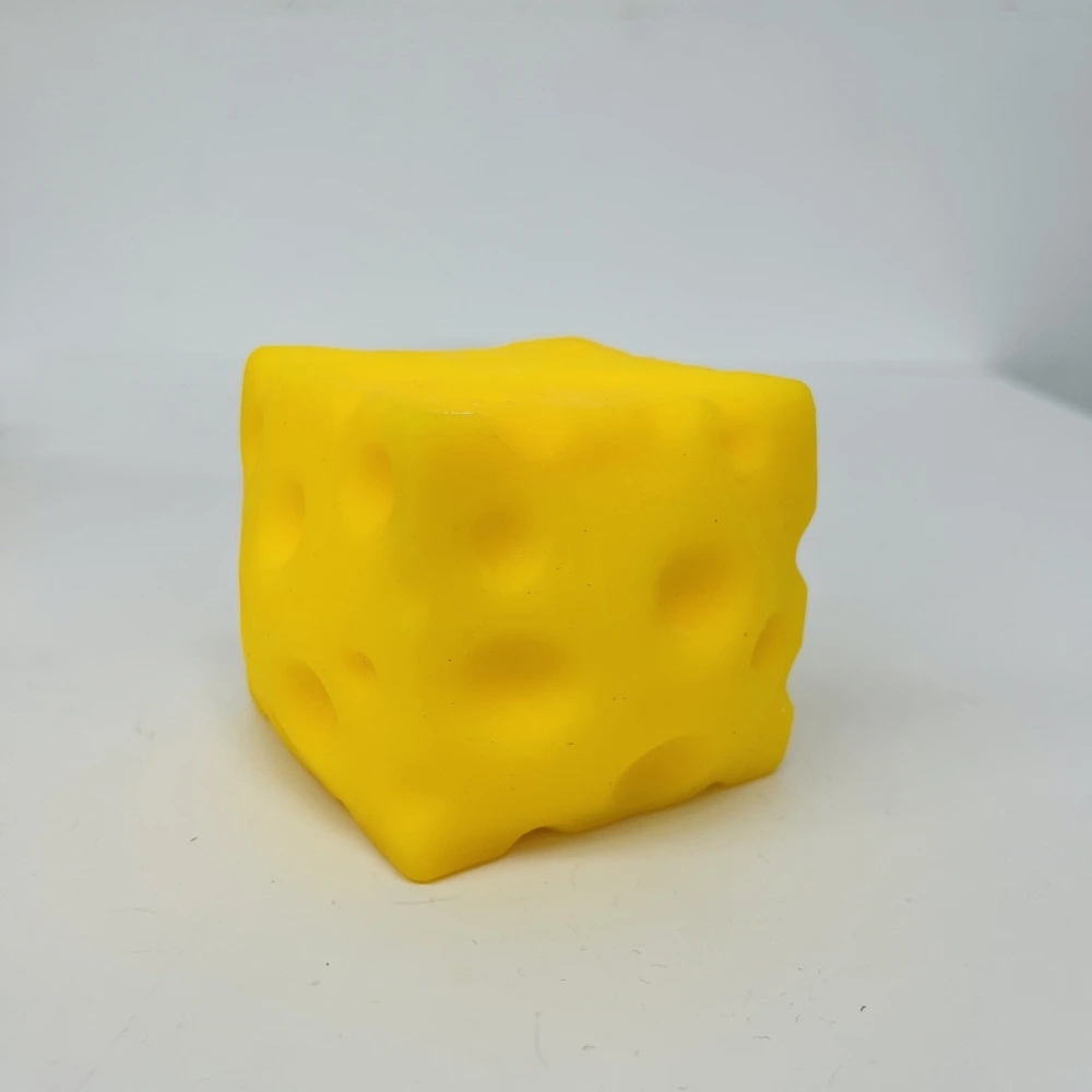 72 Pack China Warehouse 7.5cm Flour Filled Cheese Squishy Stress Relief Fidget Toy for Kids