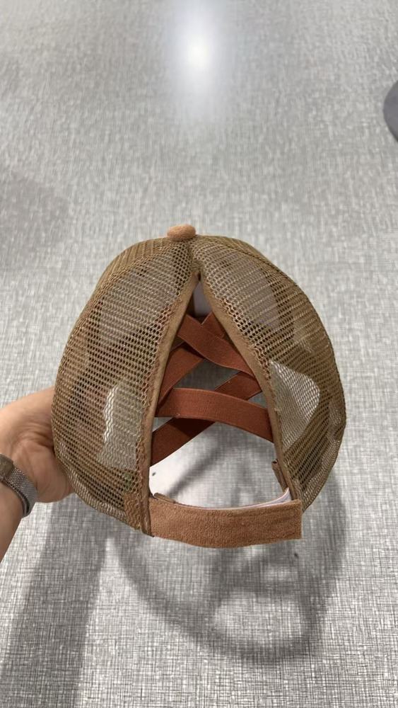 Vegan Suede ponytail hat