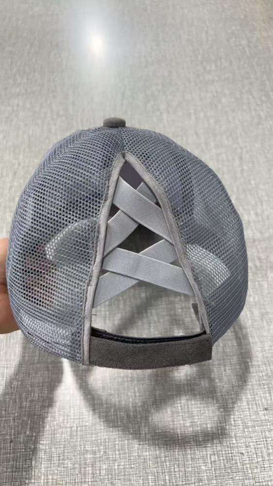 Vegan Suede ponytail hat