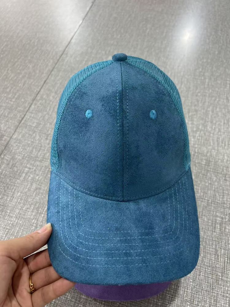 Vegan Suede ponytail hat