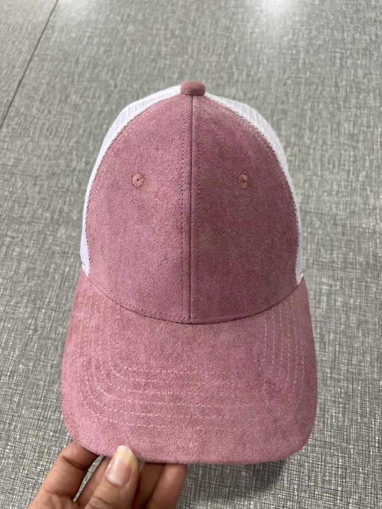Vegan Suede ponytail hat