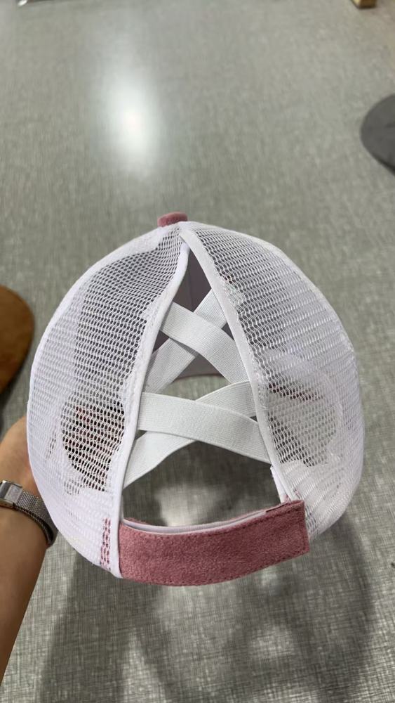 Vegan Suede ponytail hat