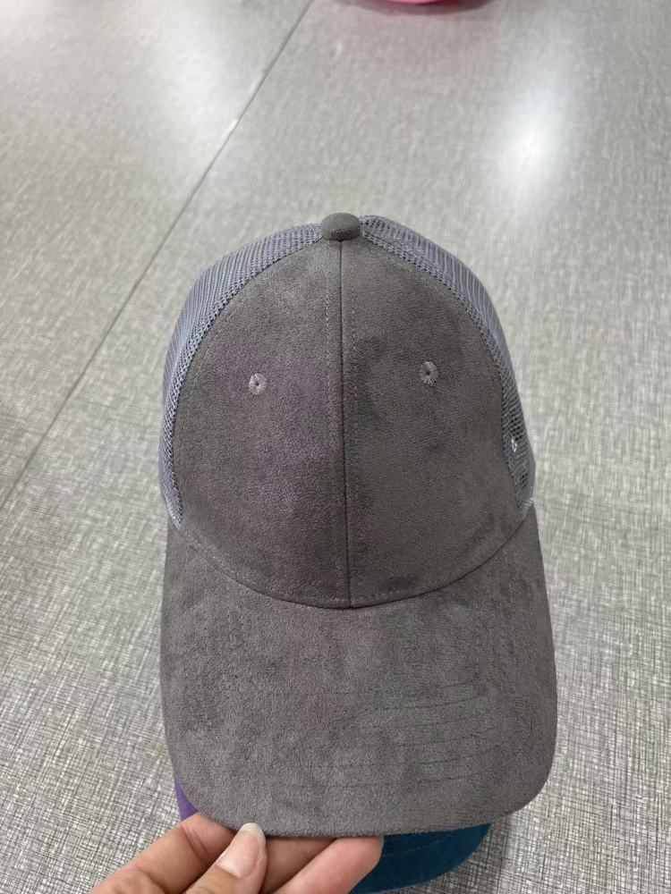 Vegan Suede ponytail hat
