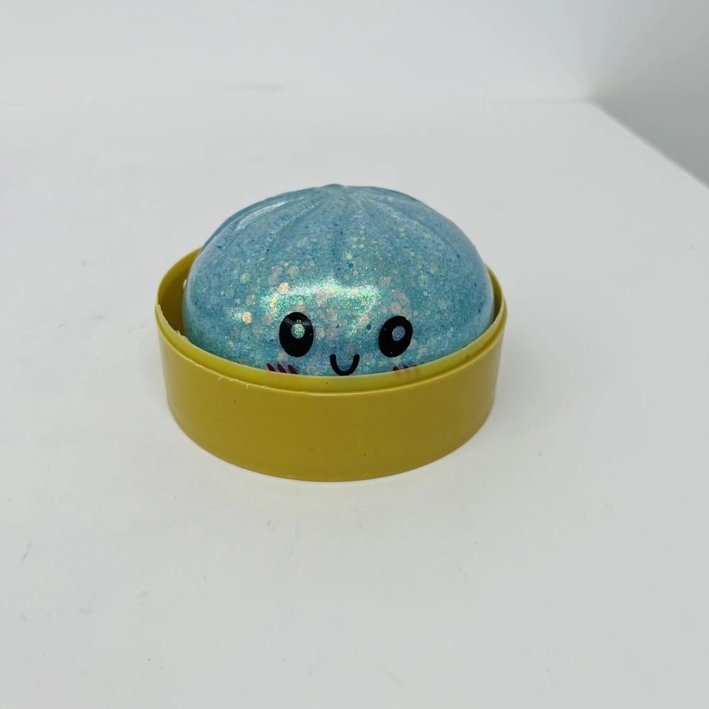 72 Pack China Warehouse 8.5cm Beads Glitter Dumpling Squishy Stress Relief Fidget Toys for Kids