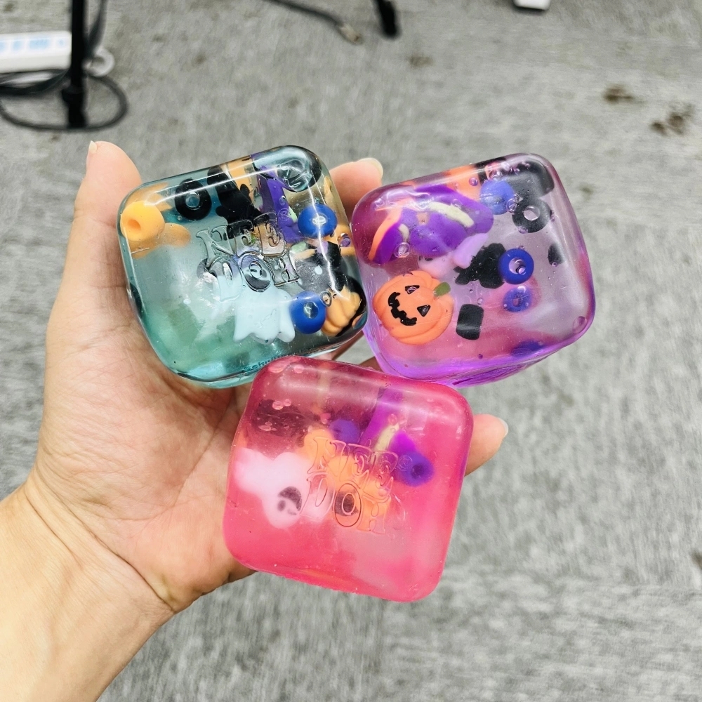 60 Pack China Warehouse Needoh Nice Cube Sugar Squishy Stress Relief Fidget Toys with Halloween Decorations for Kids