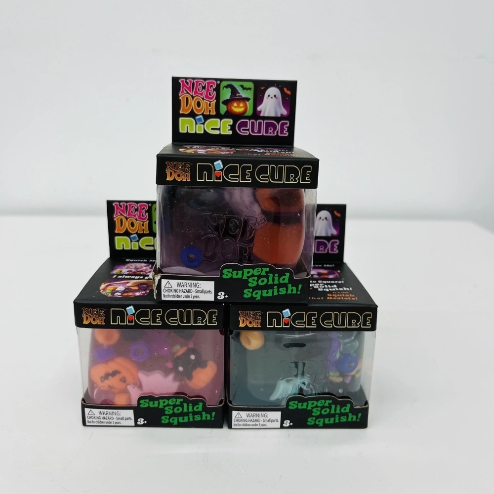 60 Pack China Warehouse Needoh Nice Cube Sugar Squishy Stress Relief Fidget Toys with Halloween Decorations for Kids