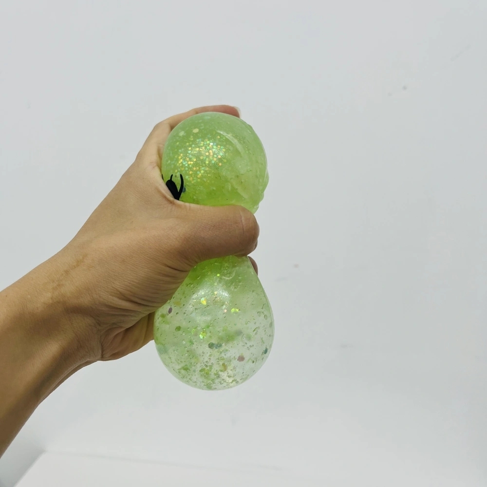72 Pack China Warehouse Christmas Glow In Dark Crazy Grinch Bun Squishy Stress Relief Fidget Toy for Kids
