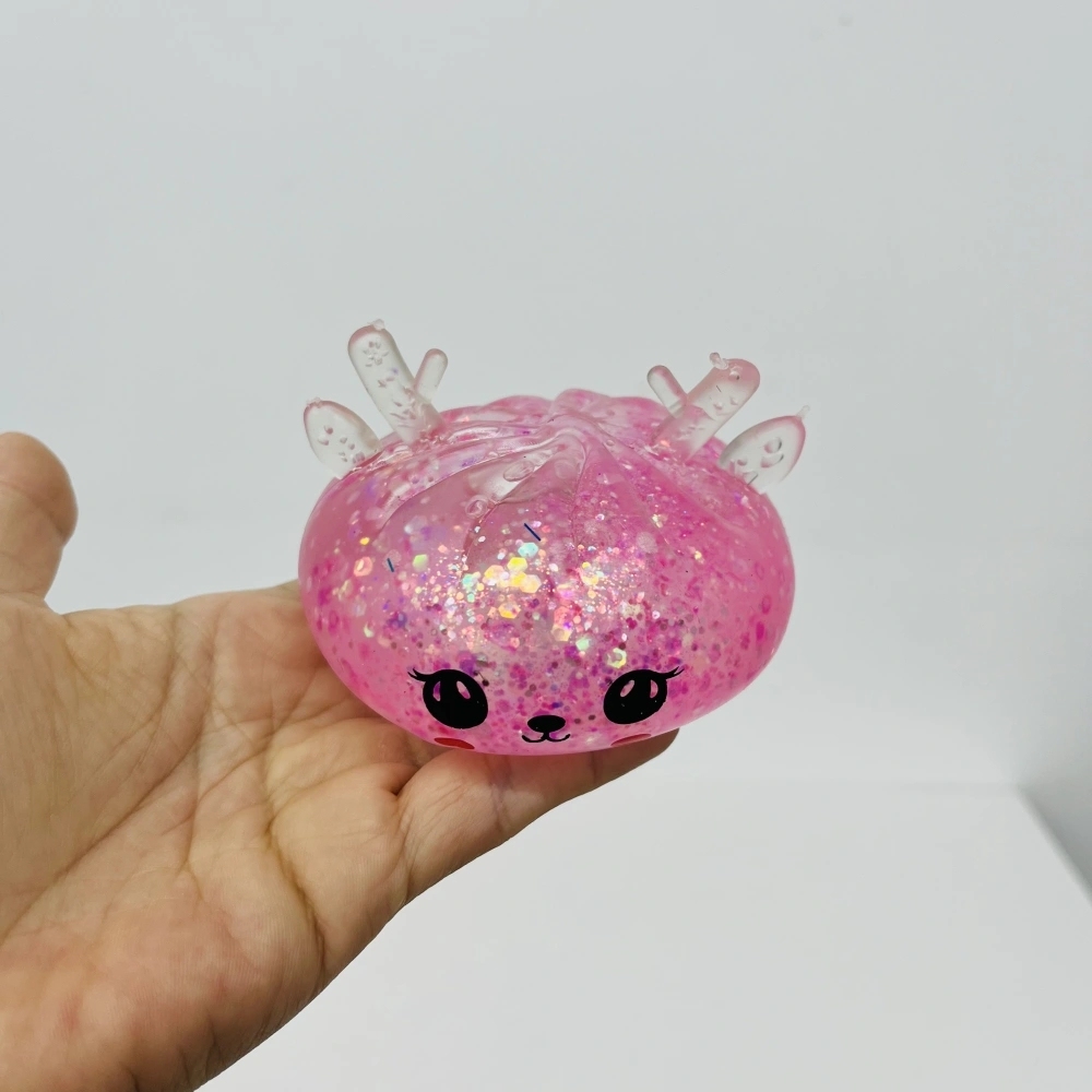 72 Pack China Warehouse Maltose Slow Rising Christmas Reindeer Maltose Bun Squishy Stress Relief Fidget Toys with Steamer for Kids