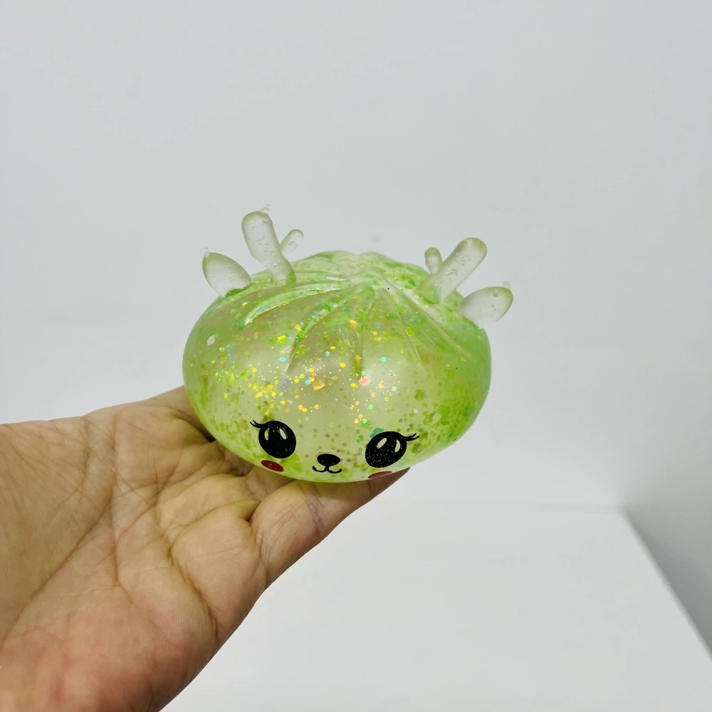 72 Pack China Warehouse Maltose Slow Rising Christmas Reindeer Maltose Bun Squishy Stress Relief Fidget Toys with Steamer for Kids
