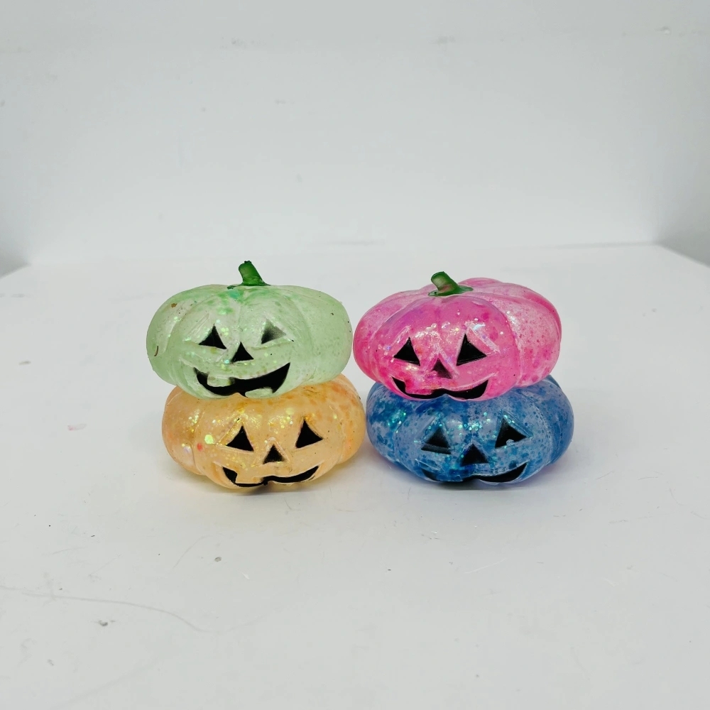 72 Pack China Warehouse Maltose Slow Rising Halloween Pumpkin Squeezee Toy Squishy Stress Relief Fidget Toys for Kids