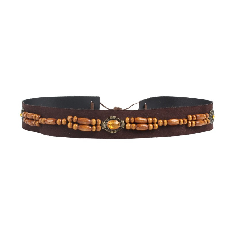 New cross-border denim hat decoration belt, European and American style fashion, punk retro, versatile denim hat with rope strap