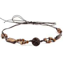 #77 Colored Gem Brown Rope
