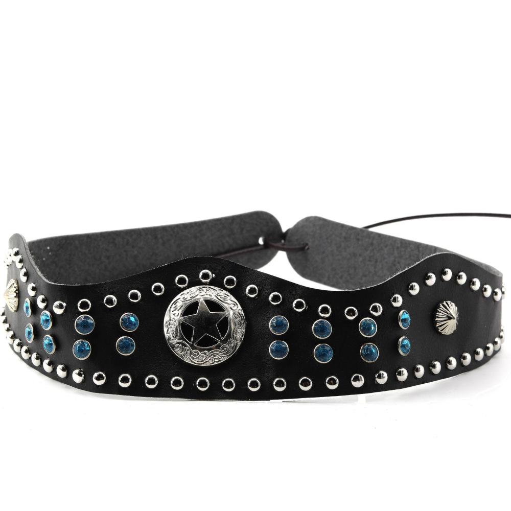 New cross-border denim hat decoration belt, European and American style fashion, punk retro, versatile denim hat with rope strap