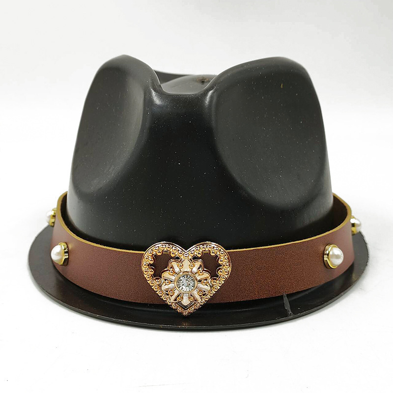 New cross-border denim hat decoration belt, European and American style fashion, punk retro, versatile denim hat with rope strap