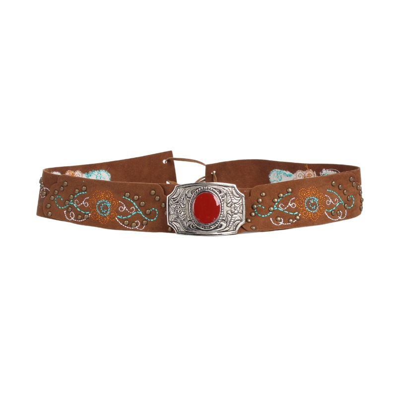 New cross-border denim hat decoration belt, European and American style fashion, punk retro, versatile denim hat with rope strap