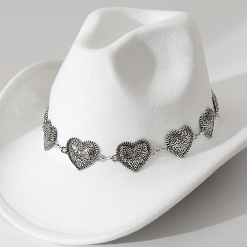 DIY hatband with hemp rope and bull's head decoration for men and women, retro cowboy hat decoration
